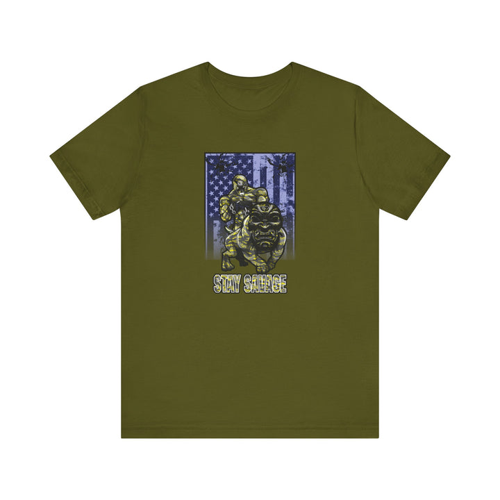 ANGRY DOG YELLOW CAMO FLAG/STAY SAVAGE