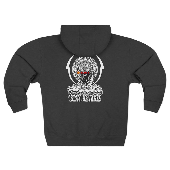 DYNAMITE TIGER WHITE BLACK /STAY SAVAGE ZIP UP