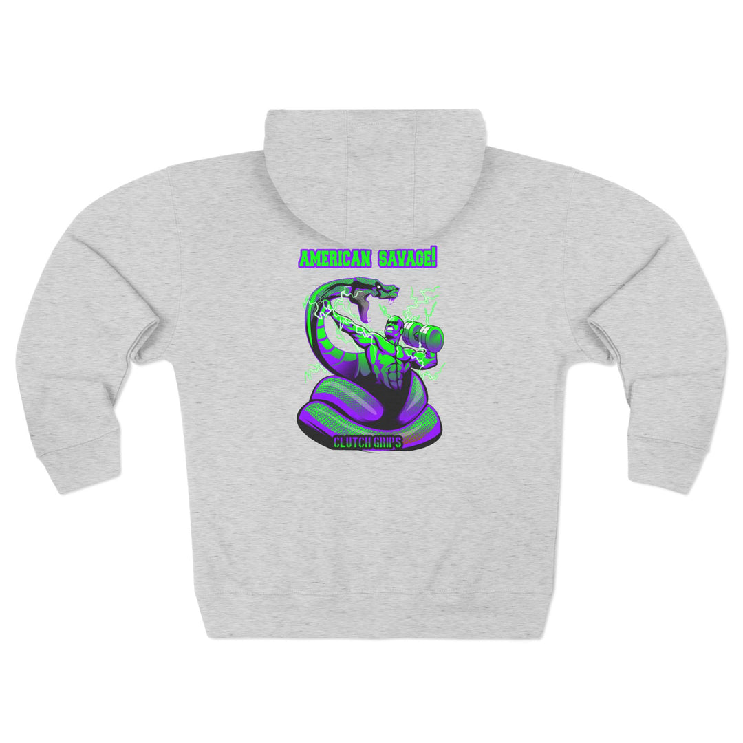 MAC VS SNAKE PURPLE GREEN /AMERICAN SAVAGE ZIP UP