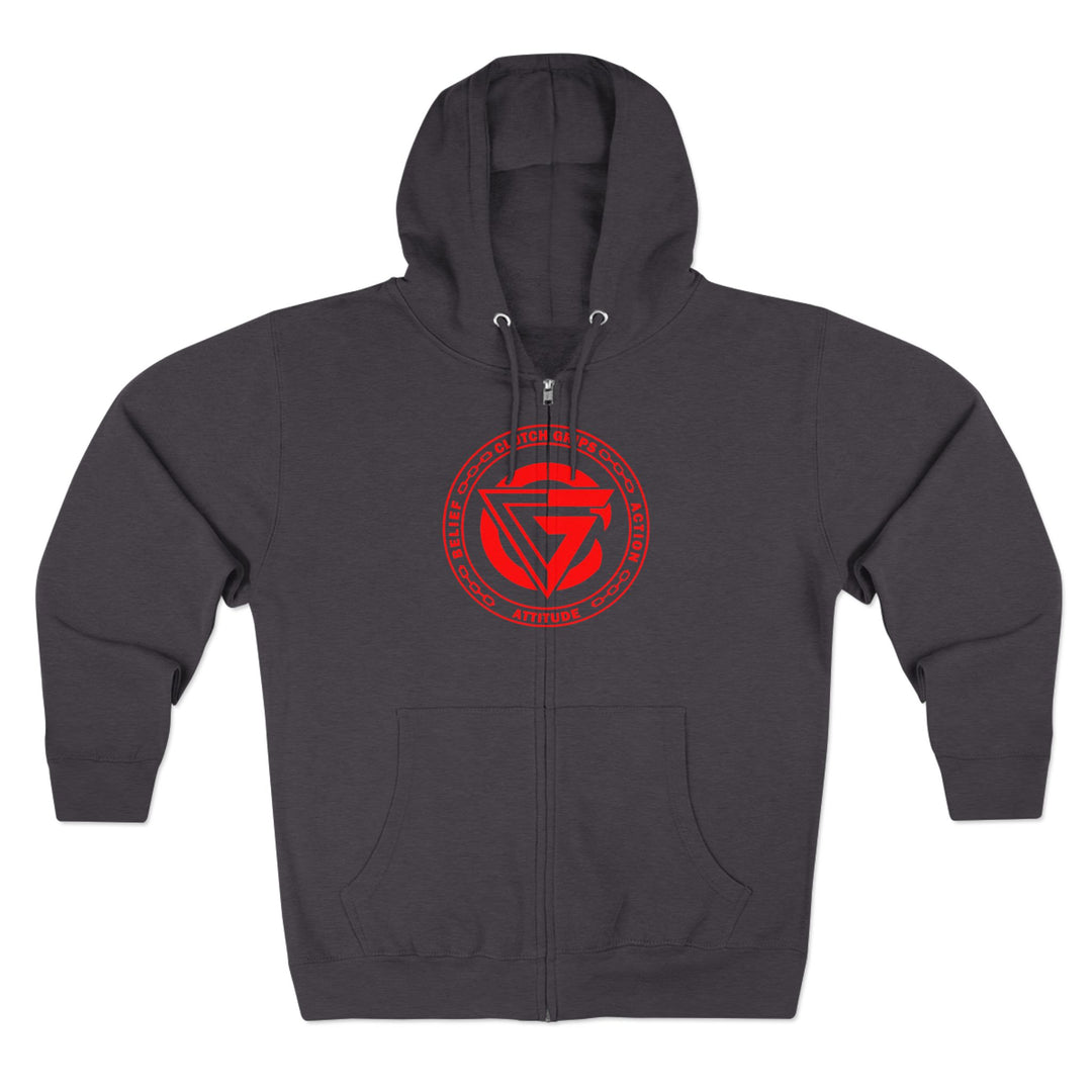 CG SERPENT SLAYER RED BLACK /READY FOR WAR ZIP UP