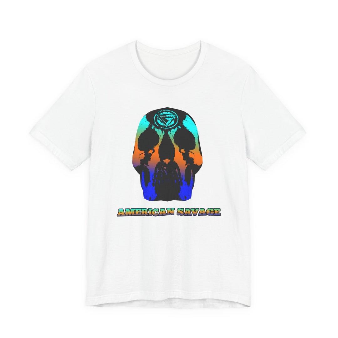 SKULLATOR BLUE ORANGE AQUA  /AMERICAN SAVAGE