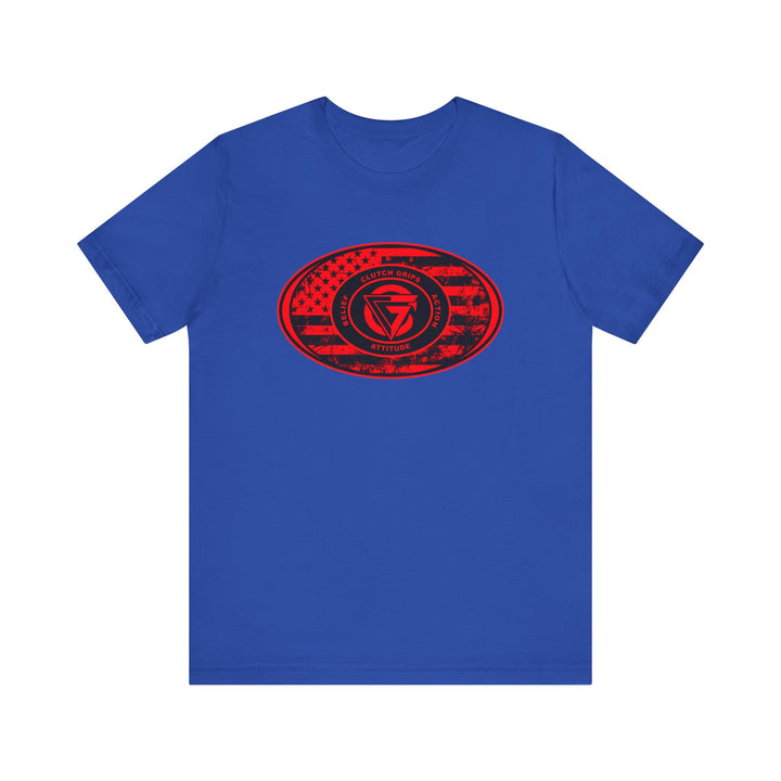 CG FLAG OVAL RED BLACK