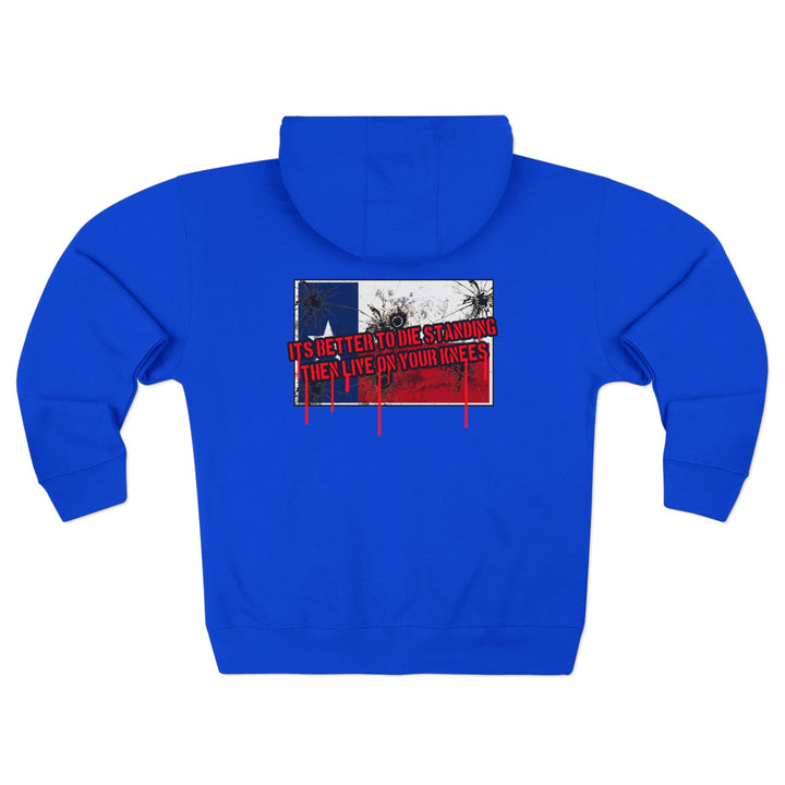 CG MASK RED WHITE BLUE TEXAS FLAG ON BACK/BETTER TO DIE STANDING THAN LIVE ON YOUR KNEES