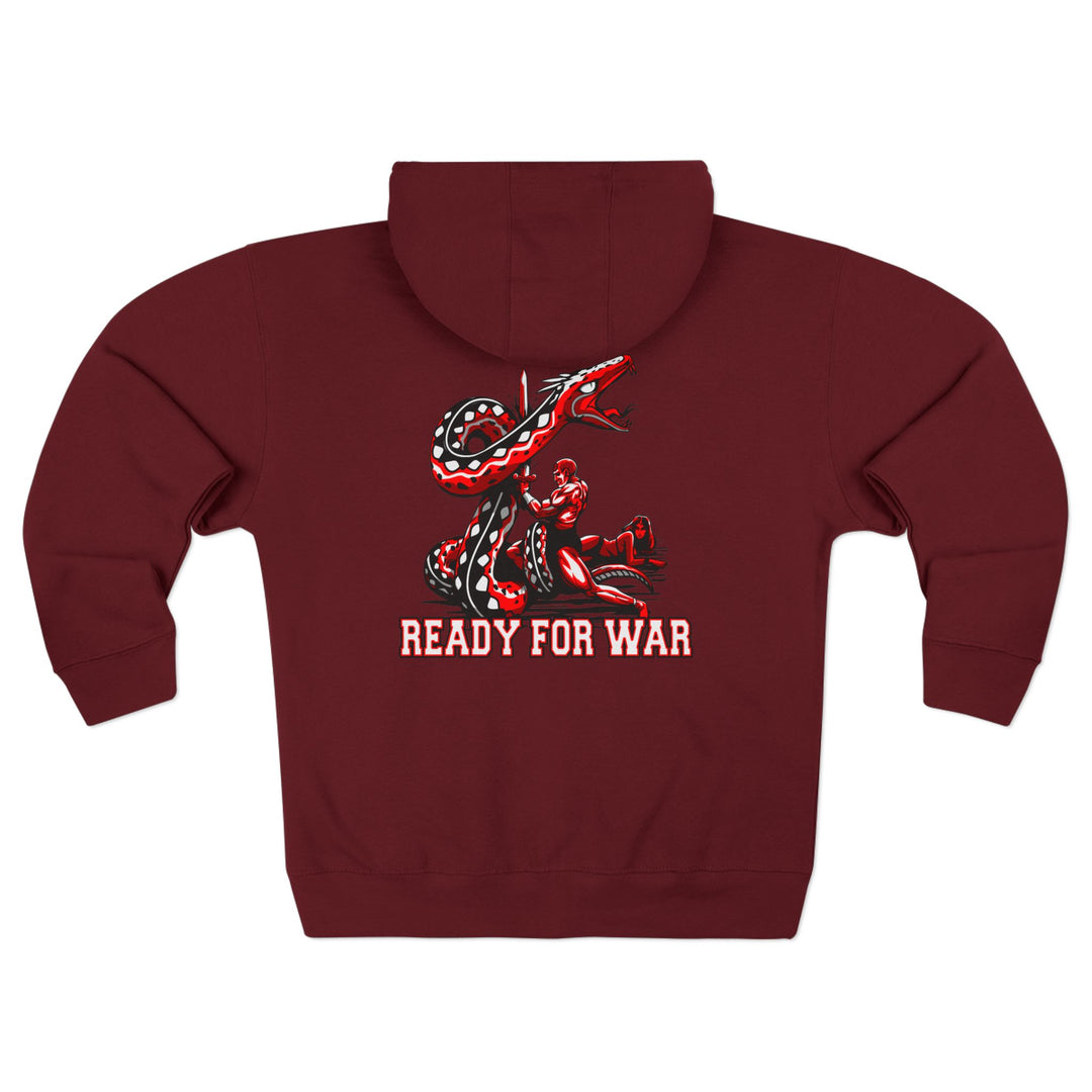 CG SERPENT SLAYER RED BLACK /READY FOR WAR ZIP UP