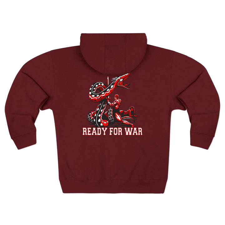 CG SERPENT SLAYER RED BLACK /READY FOR WAR ZIP UP