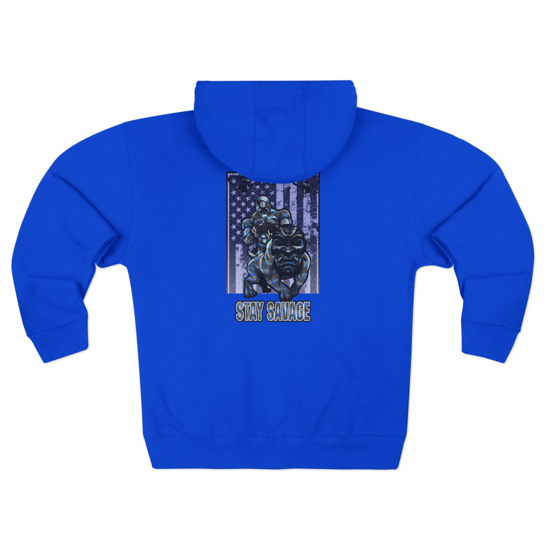 CG ANGRY DOG CAMO BLUE /STAY SAVAGE /ZIP UP