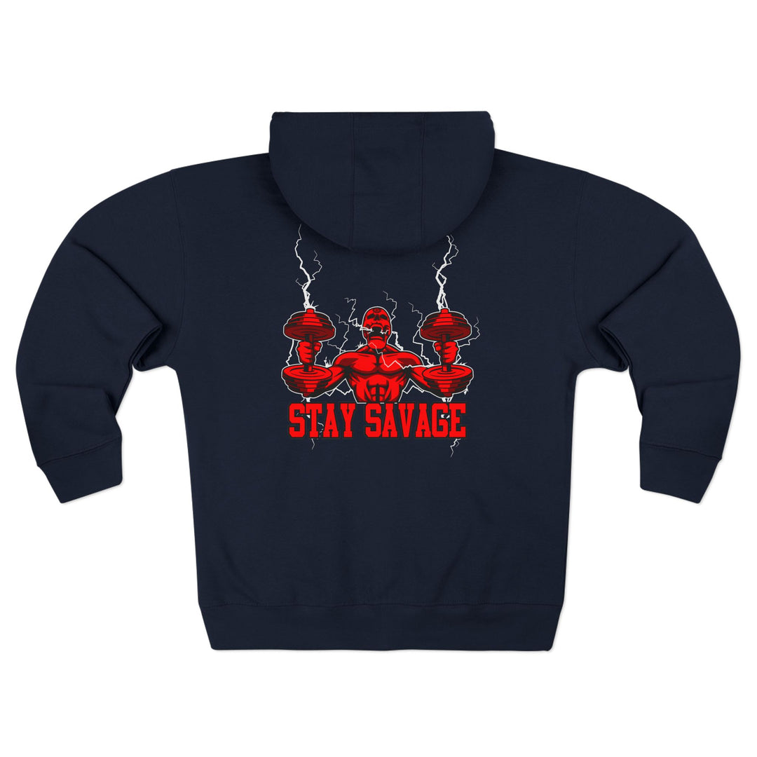 RIDE THE LIGHTNING RED /STAY SAVAGE  ZIP UP TIK-TOK