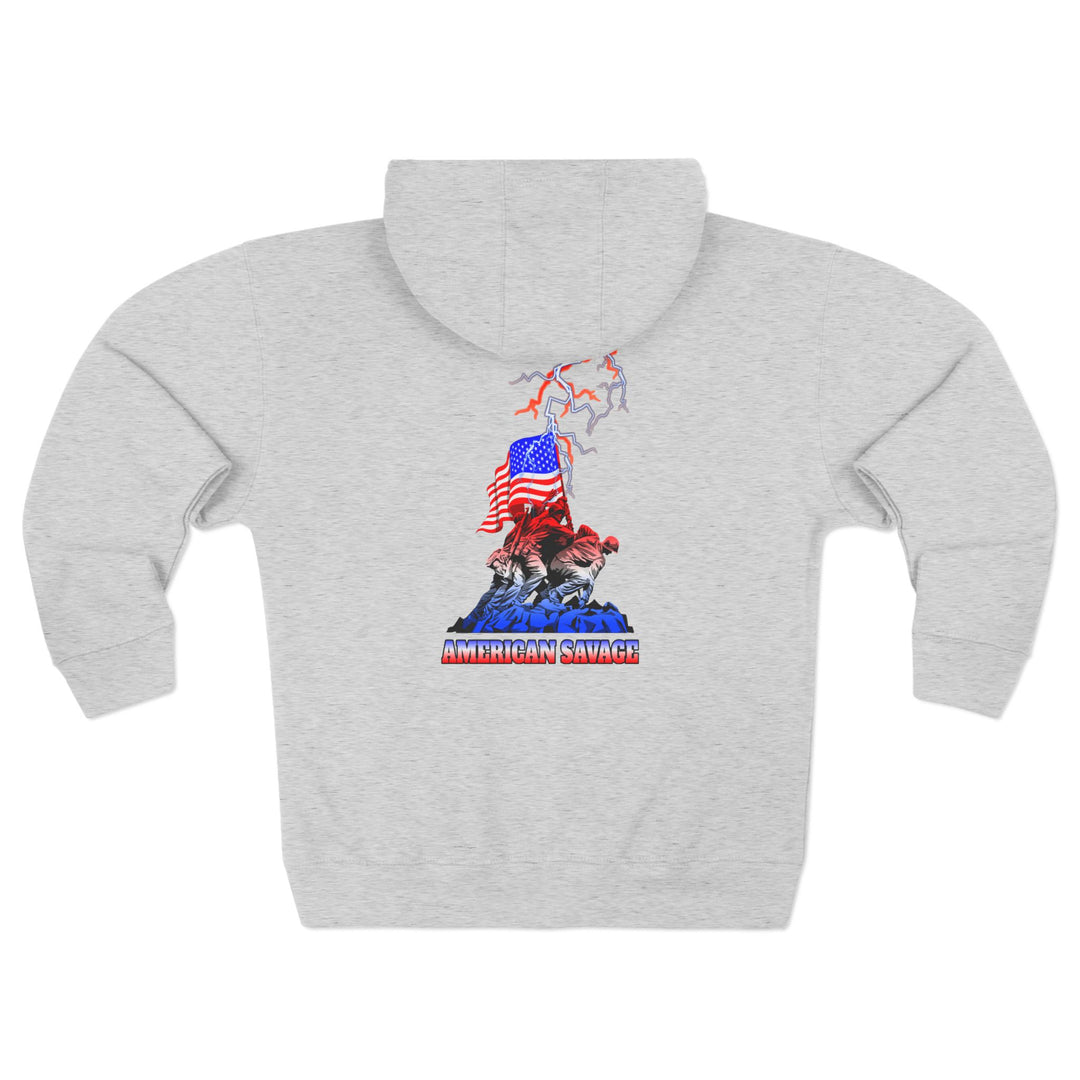 AMERICAN WARRIOR TRIBUTE  RED WHITE BLUE/AMERICAN SAVAGE ZIP UP
