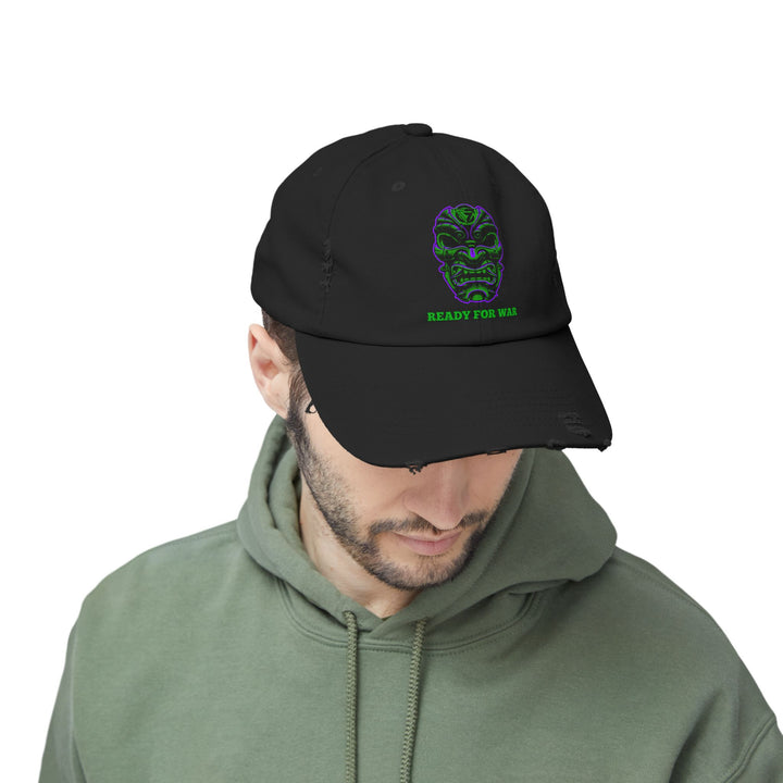 CG SAMURAI MASK PURPLE GREEN /READY FOR WAR CAP