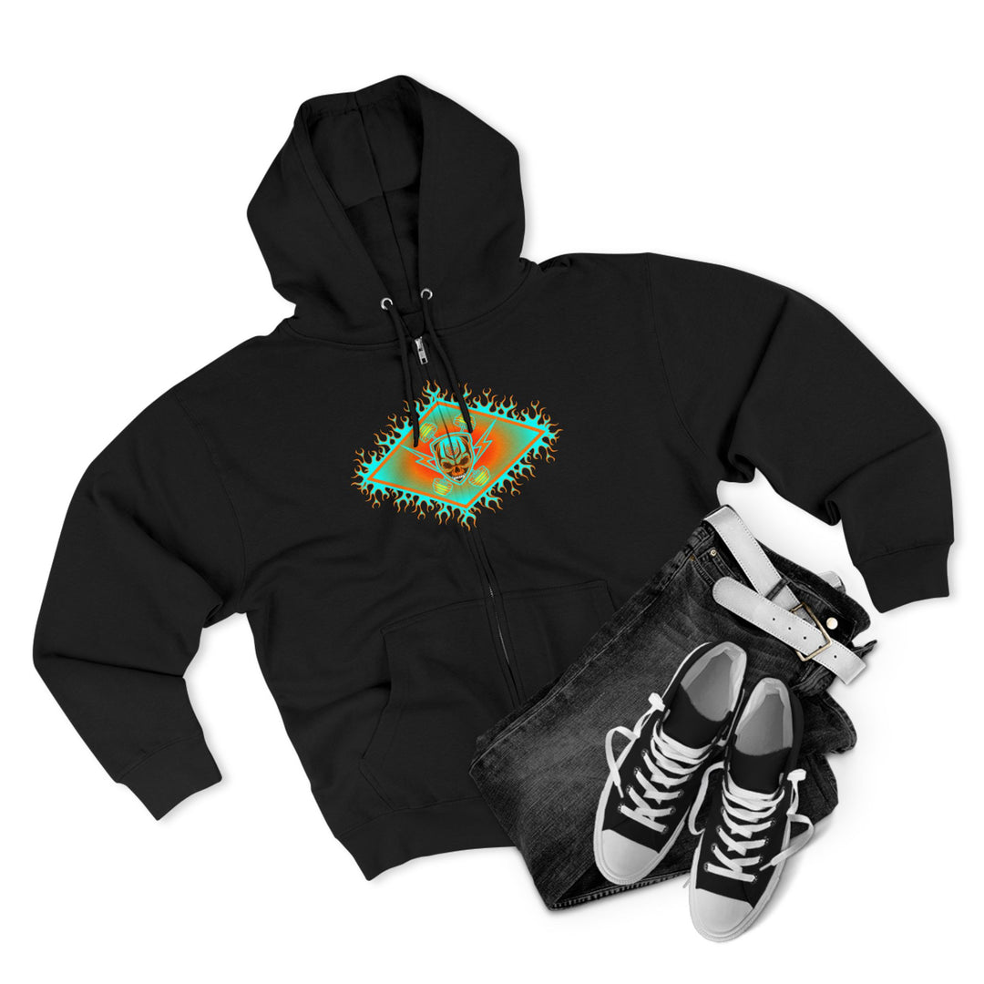 CG DIAMOND DBL BELL SKULL MIAMI COLORS /CLUTCHGRIPS ZIP UP