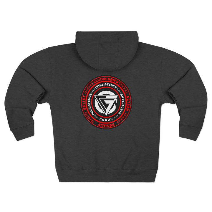 CG CORE WINNERS LOGO RED WHITE BLACK/CONQUER ZIP UP