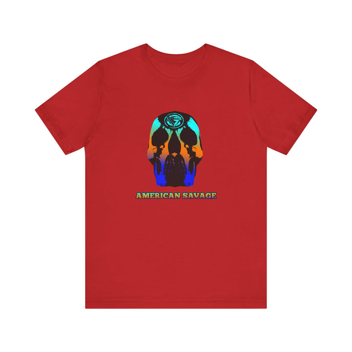 SKULLATOR BLUE ORANGE AQUA  /AMERICAN SAVAGE