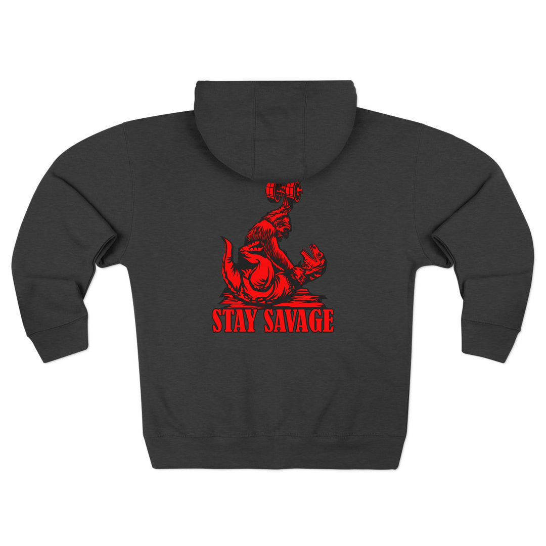 CG APE VS ZILLA RED  /STAY SAVAGE ZIP UP