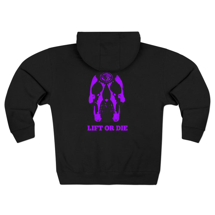 CG SKULL PURPLE NURPLE /LIFT OR DIE ZIP UP