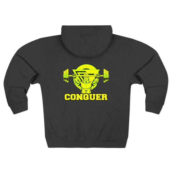 CG YELLOW LIME  ENTER THE MAC/CONQUER ZIP UP