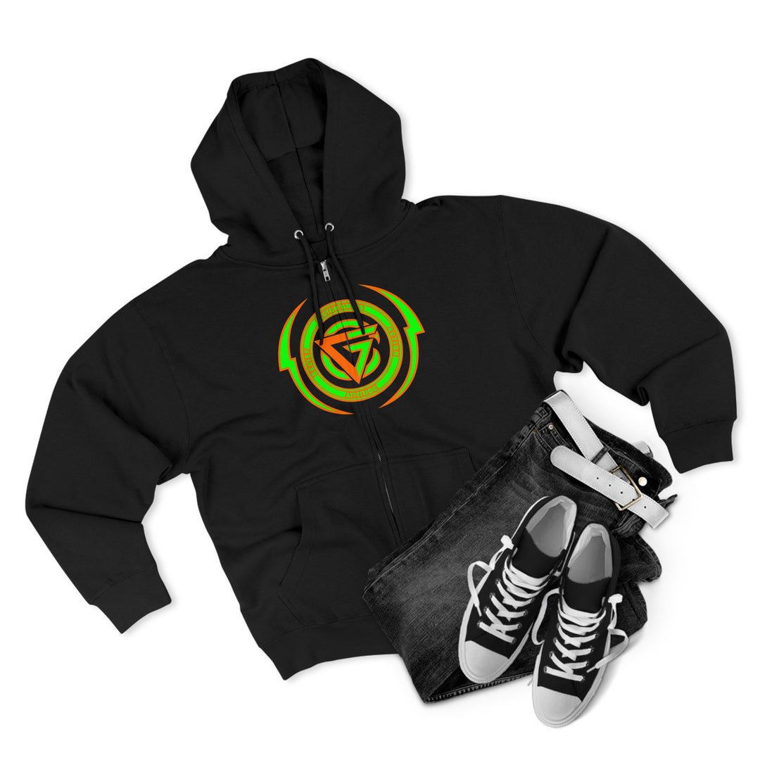 SPARTAN LIFT ORANGE GREEN  /LIFT HARDER ZIP UP