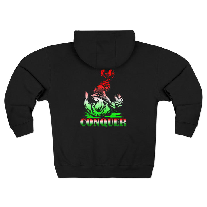 CG APE VS ZILLA RED WHITE GREEN FADE /CONQUER ZIP UP