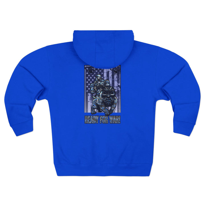 CG ANGRY DOG GREY BLUE CAMO/READY FOR WAR ZIP UP