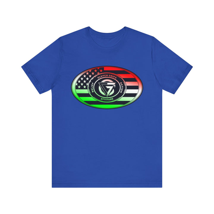 CG LOGO OVAL USA FLAG  RED WHITE GREEN FADE
