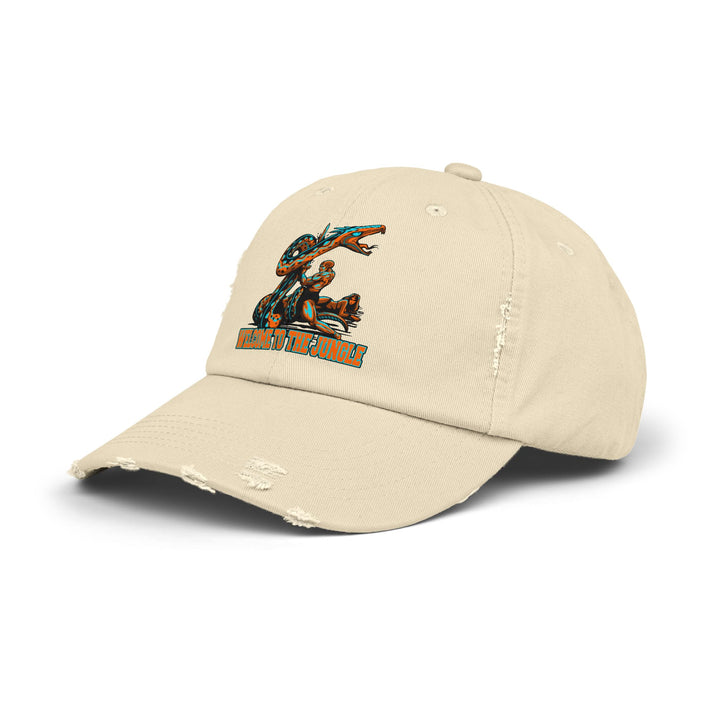 SERPENT SLAYER ORANGE AQUA WELCOME TO THE JUNGLE CAP