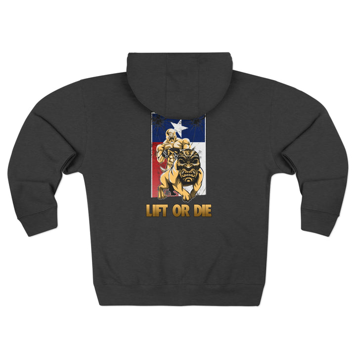 CG ANGRY DOG LONE STAR TEXAS STYLE /LIFT OR DIE ZIP UP