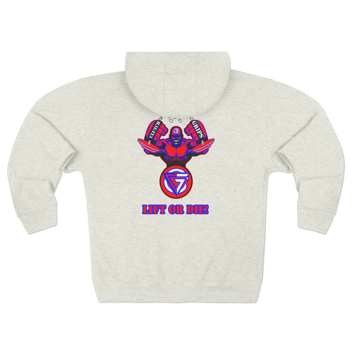 MAC SNAP RED BLUE /LIFT OR DIE ZIP UP