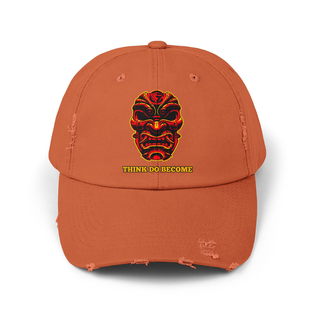 CG SAMURAI MASK RED BLACK GOLD /THINK DO BECOME CAP