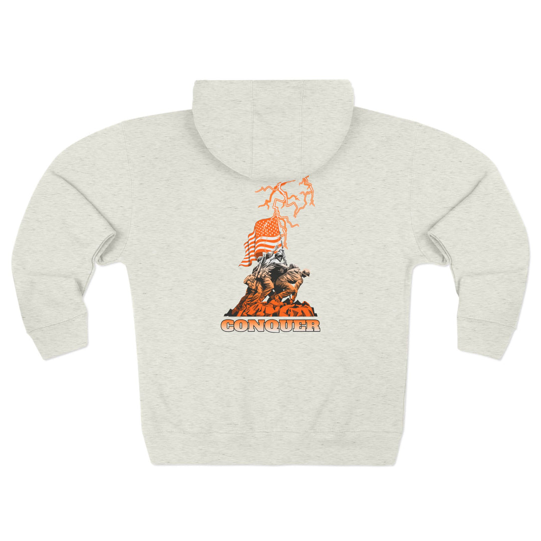 CG A AMERICAN WARRIORS ORANGE WHITE FADE /CONQUER ZIP UP