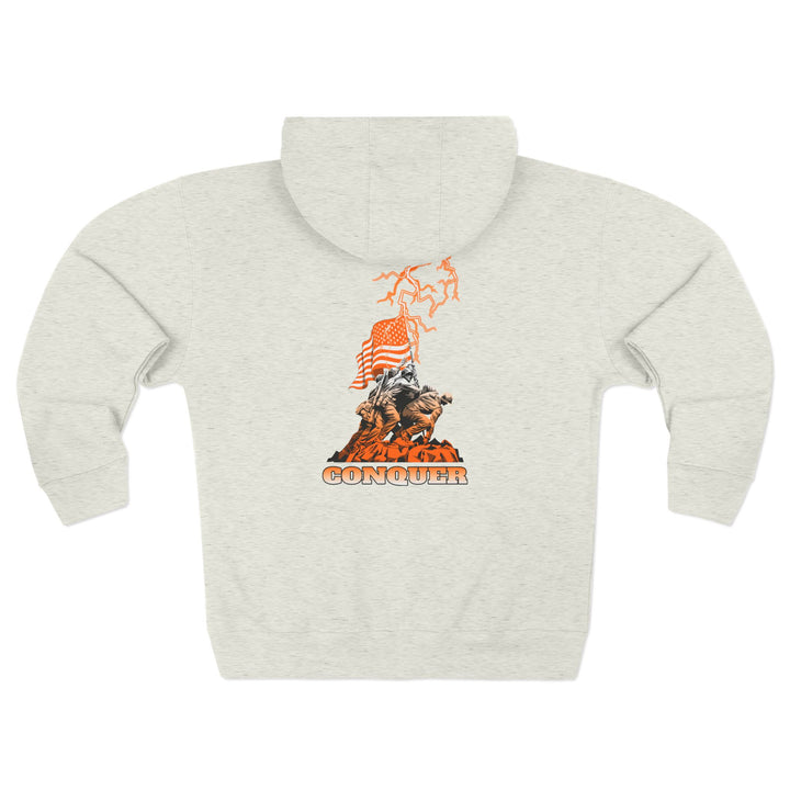 CG A AMERICAN WARRIORS ORANGE WHITE FADE /CONQUER ZIP UP