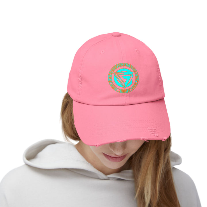 CG LOGO MIAMI AQUA Unisex Distressed Cap