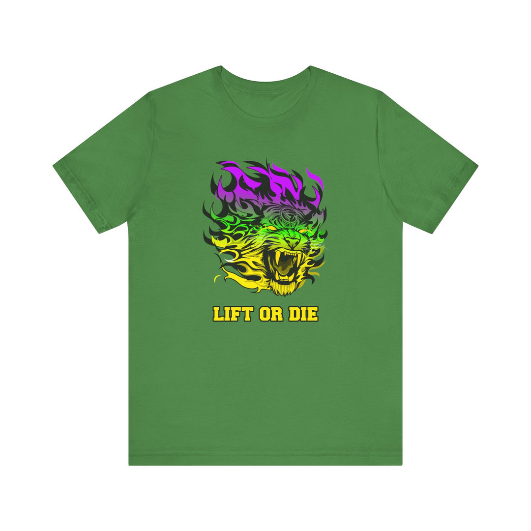 TIGER FLAME YELLOW GREEN PURPLE FADE/LIFT OR DIE