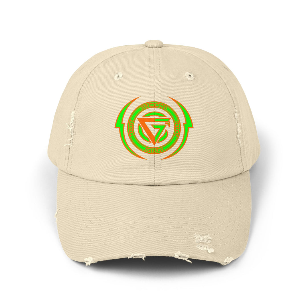 CG LOGO LIGHTNING ARCHES HYPER ORANGE GREEN /BELIEF ATTITUDE ACTION CAP