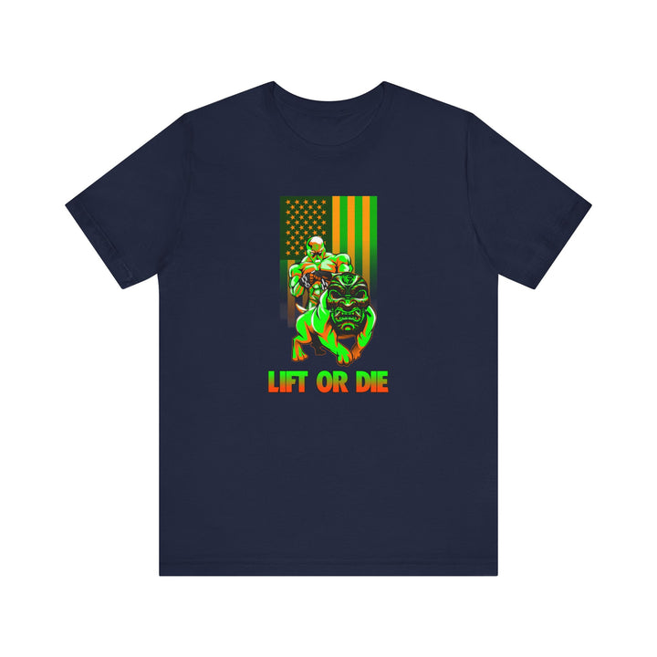 ANGRY DOG ORANGE GREEN  FLAG/LIFT OR DIE
