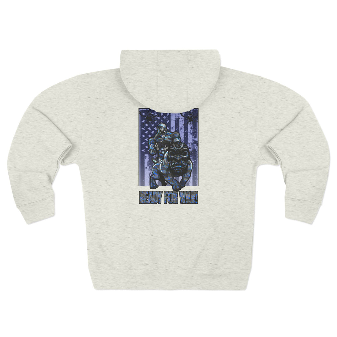 CG ANGRY DOG GREY BLUE CAMO/READY FOR WAR ZIP UP