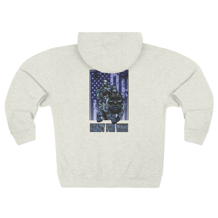 CG ANGRY DOG GREY BLUE CAMO/READY FOR WAR ZIP UP
