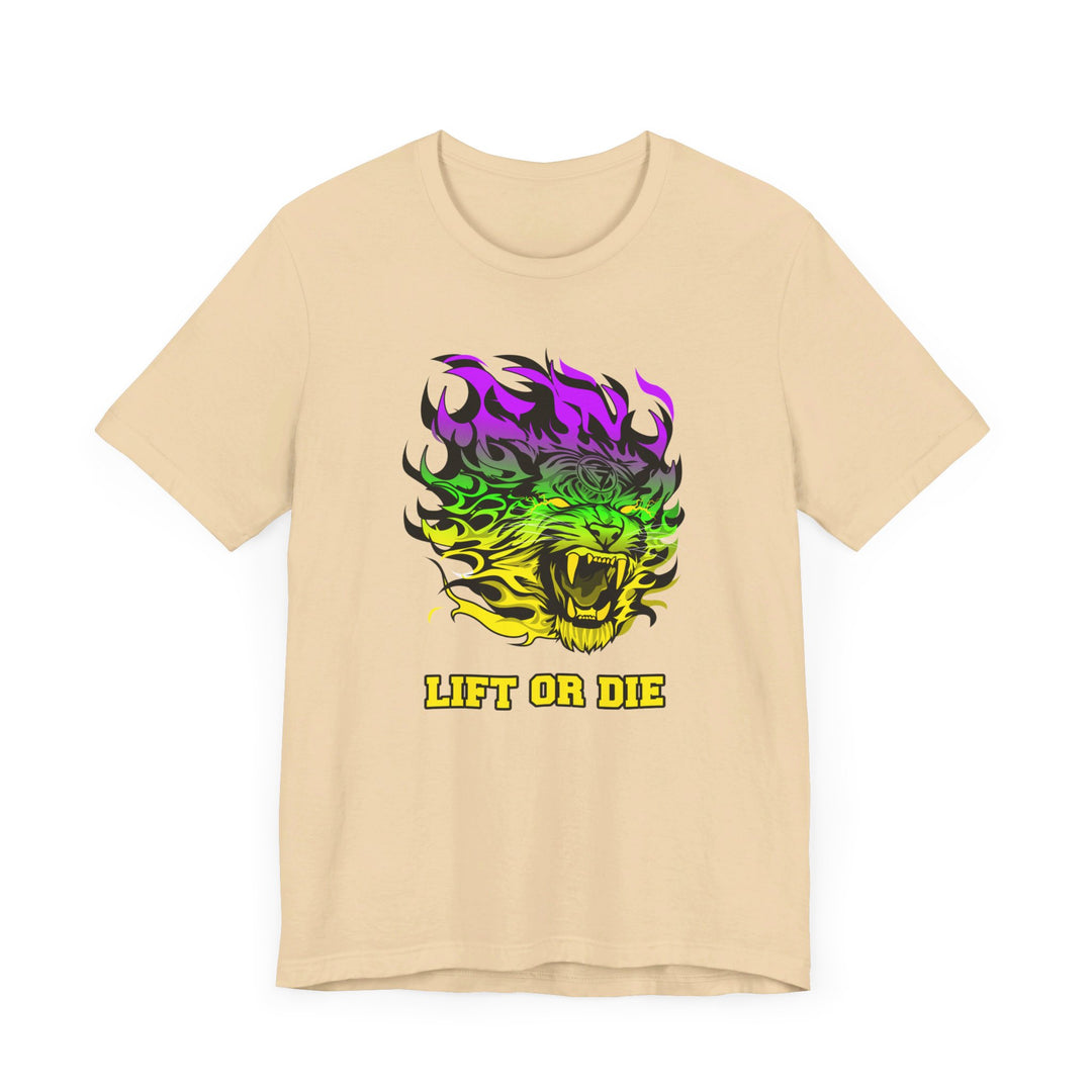 TIGER FLAME YELLOW GREEN PURPLE FADE/LIFT OR DIE