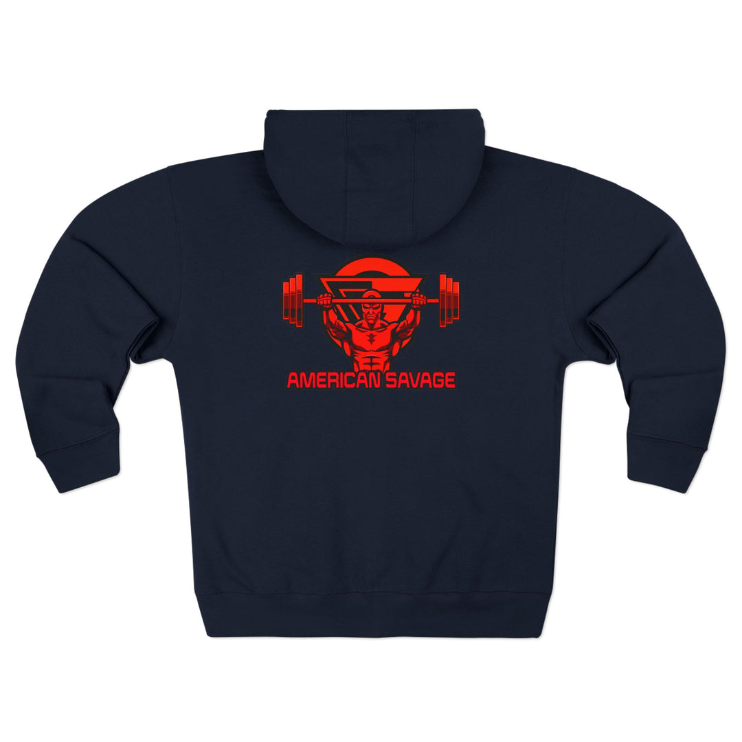 ENTER THE MAC RED BLACK /AMERICAN SAVAGE ZIP UP