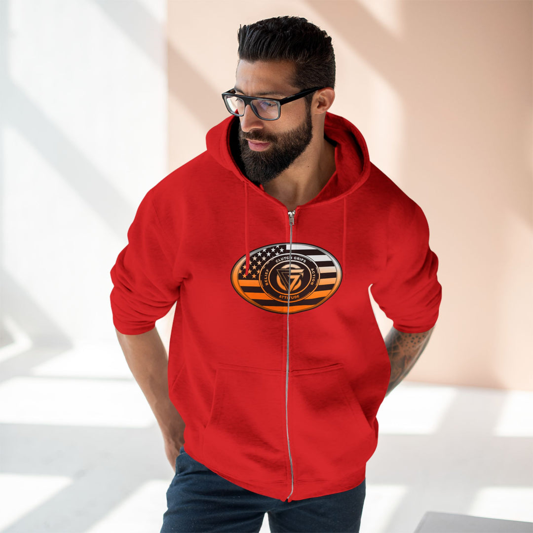 CG SKULLATOR SGL BELL DRAGON TIGER RED WHITE GREEN FADE /LIFT OR DIE ZIP UP