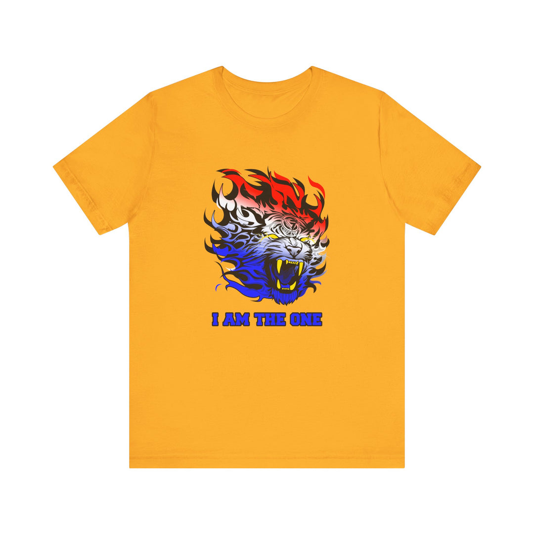 TIGER FLAME RED WHITE BLUE FADE/I AM THE ONE
