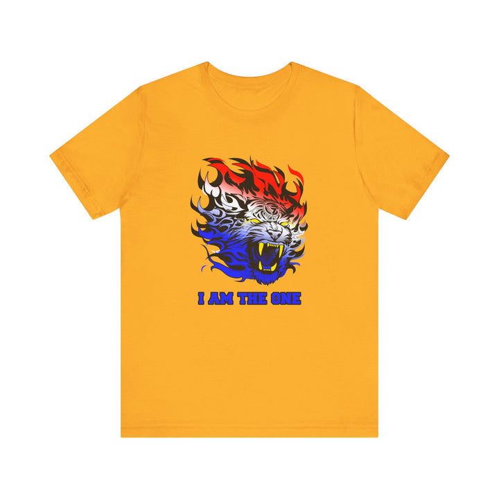 TIGER FLAME RED WHITE BLUE FADE/I AM THE ONE