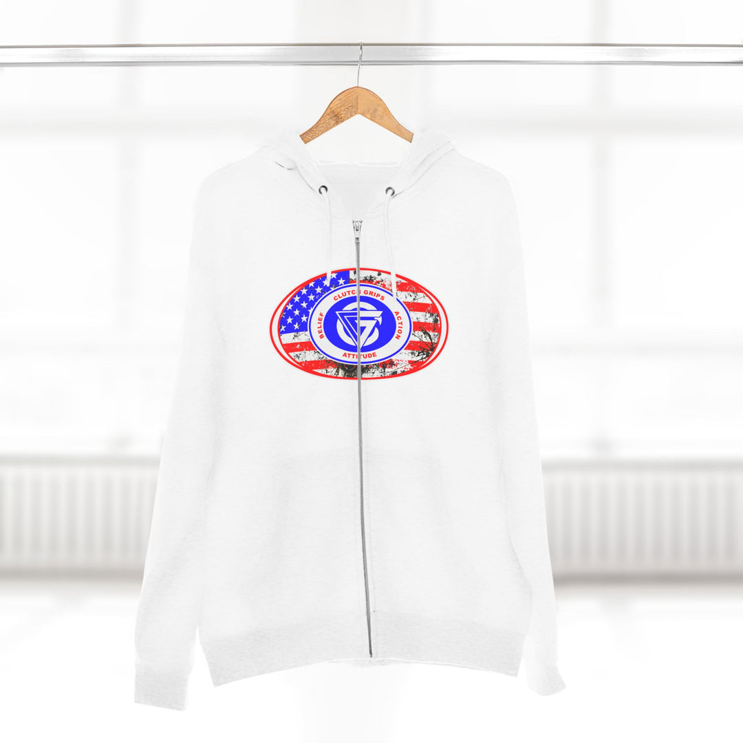 AMERICAN WARRIOR TRIBUTE  RED WHITE BLUE/AMERICAN SAVAGE ZIP UP