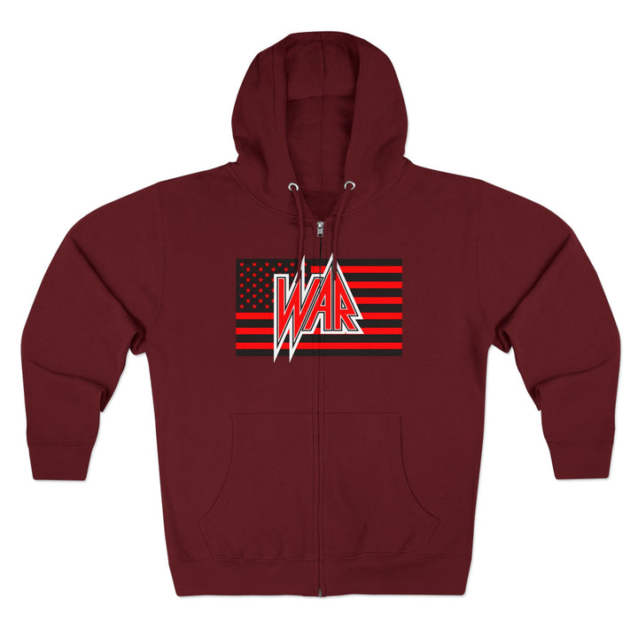 CG  NAVY SEAL TRIBUTE  RIP RED BLACK /AMERICAN BADASS ZIP UP
