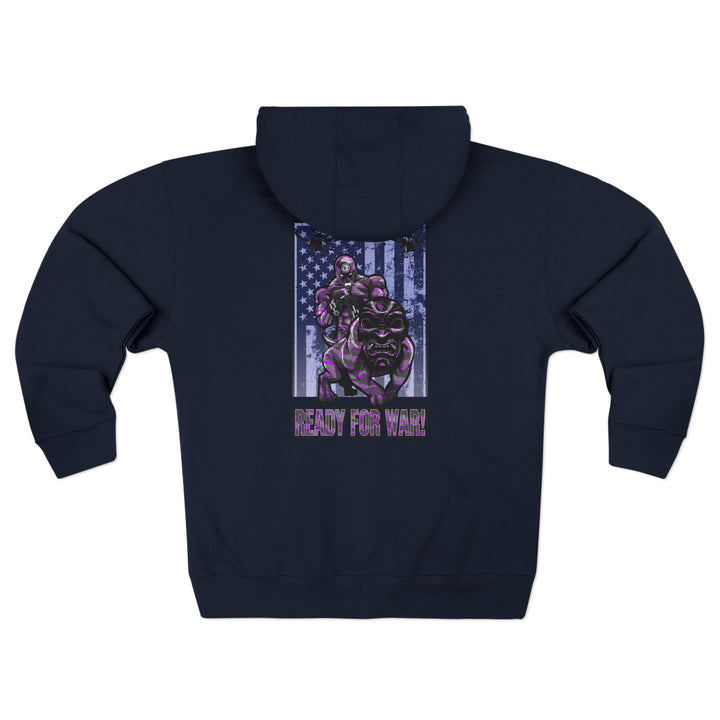 CG ANGRY DOG CAMO GREY PURPLE/READY FOR WAR ZIP UP