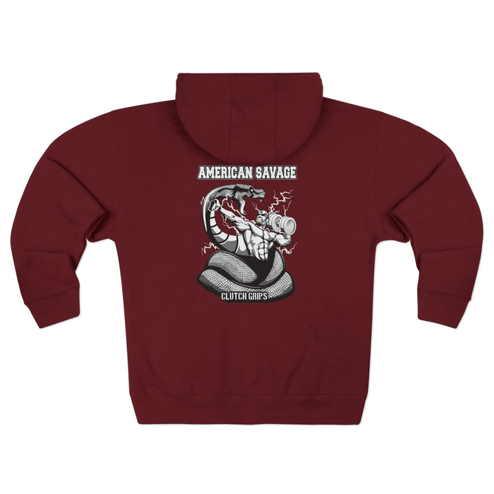 MACVS SNAKE BLACK WHITE /AMERICAN SAVAGE ZIP UP