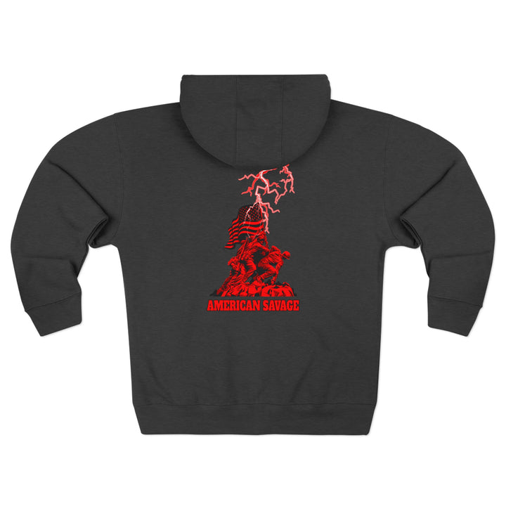 CG  AMERICAN WARRIORS RED  /AMERICAN SAVAGE ZIP UP