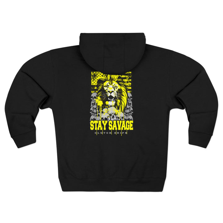 LIONHEART YELLOW BLACK /STAY SAVAGE ZIP UP