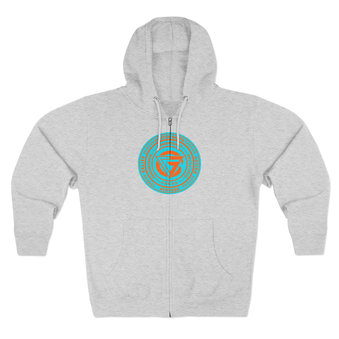 CG BIG MAC CHIEF AQUA ORANGE/VICTORY OR DEATH ZIP UP