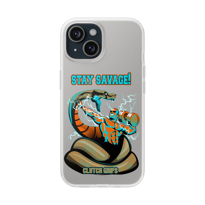 MAC VS SNAKE MIAMI COLORS AQUA ORANGE PHONE CASE /STAY SAVAGE