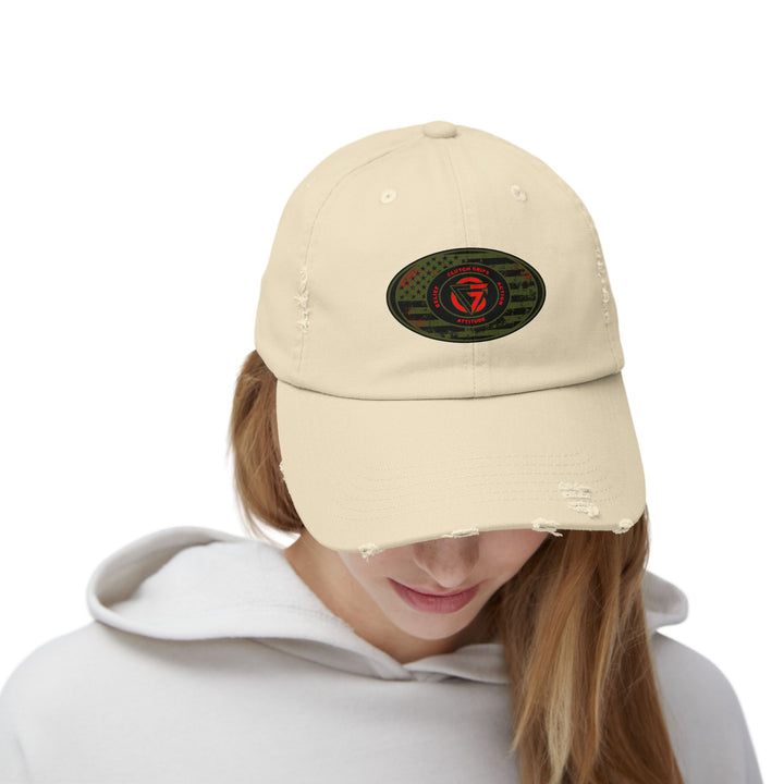 OD GREEN MILTARY BLOODY DISTRESSED TRIBUTE CAP