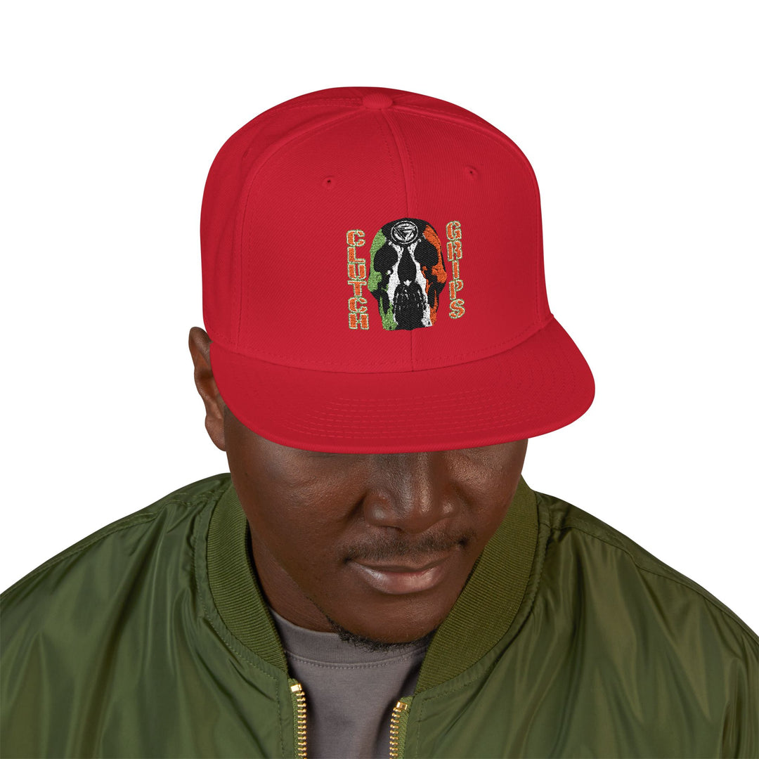 RED WHITE GREEN SKULLATOR Snapback (Embroidery)